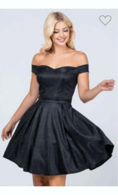 Vestido De Glitter Corto-25759