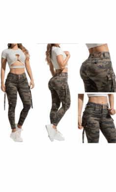 Jean Colombiano Camuflado Cargo Levantacola – 80819